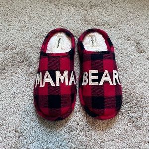 Dearfoams Women's Mama Bear Buffalo Check Clog Slipper